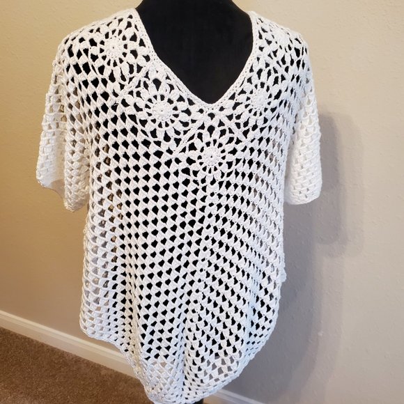 Beach cover up dress summer Outfit 100% soft cotton size M. - Picture 8 of 11